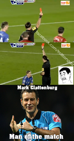 Trọng tài Mark Clattenburg được bình chọn là ngôi sao của trận đấu...